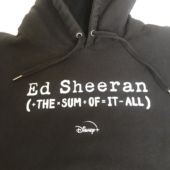 Ed Sheeran The Sum Of It All Hoodie XXL 2XL Black Disney Independent Promo EUC - Picture 4 of 12